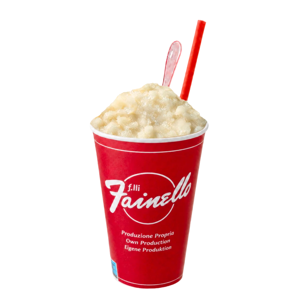 Sizilianische Mandelgranita im Fainello-Becher