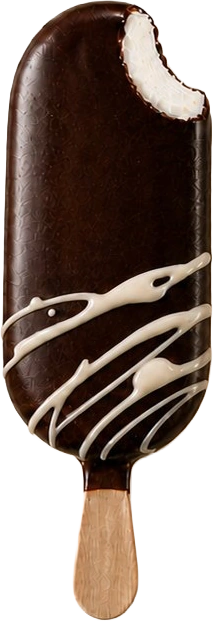 Stecco fior di latte ricoperto al cioccolato fondente